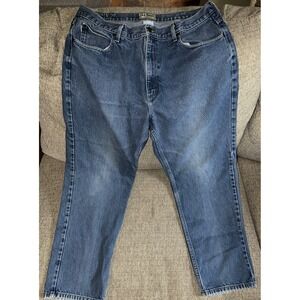 LL Bean Jeans 40x30‎ Blue Classic Fit Medium Wash Cotton Denim Pockets Men